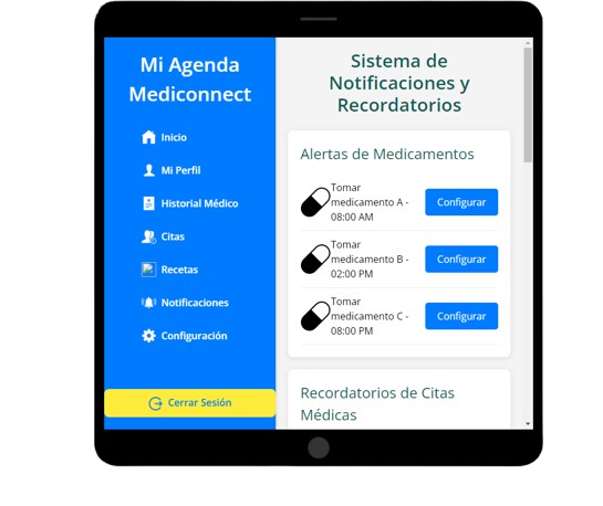 Recordatorios automáticos en MediConnect